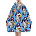 Adult Blanket Sweatshirt - Eagles Fly Sky Blue
