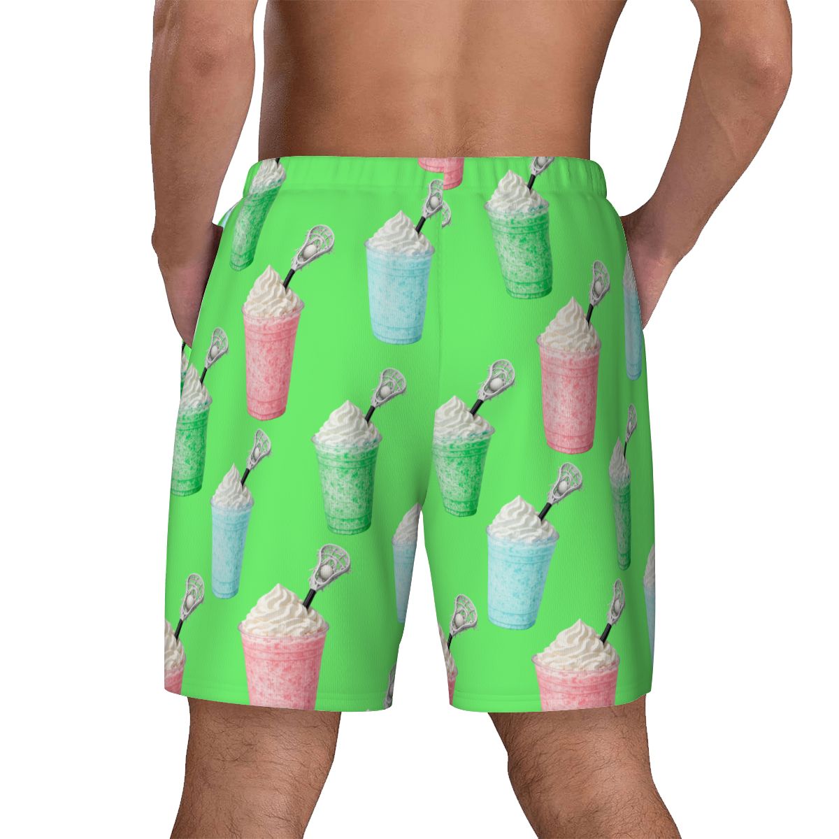 W2W Pro Mesh Hybrid Shorts - Ice Cream Lacrosse Hot Green