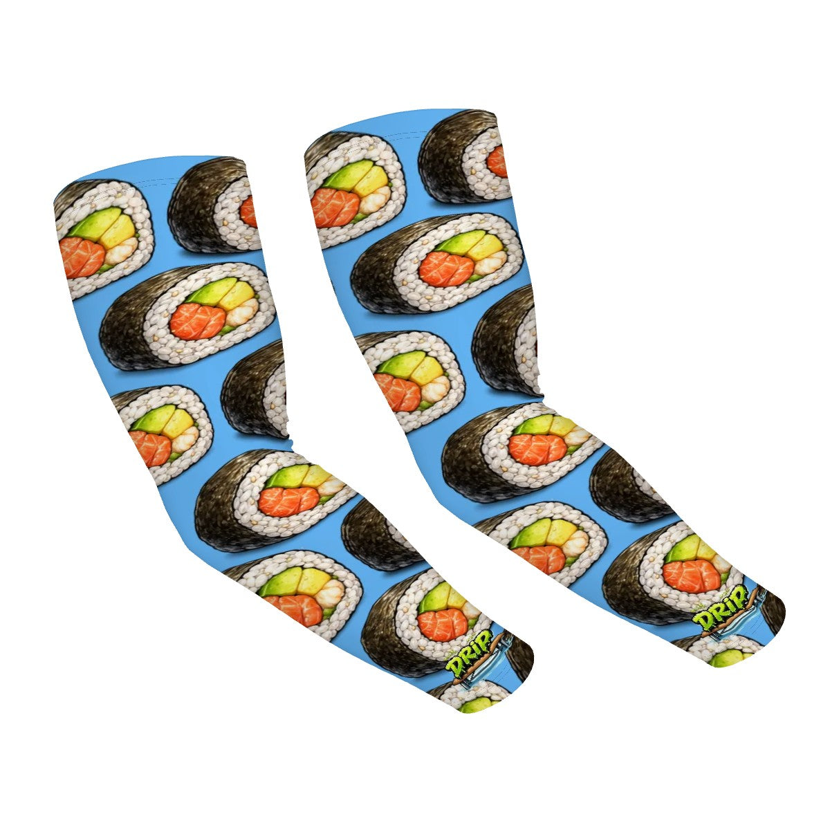Drip Bench Performance Arm Sleeves - Sushi Roll Blue