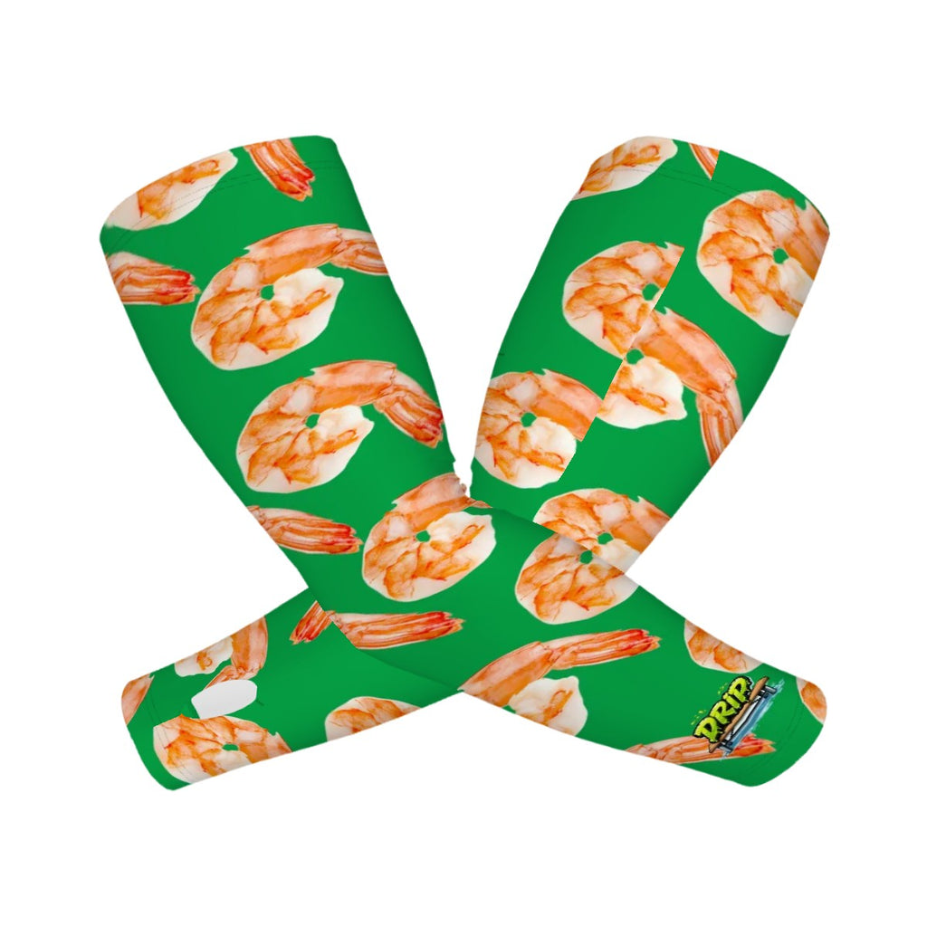 Drip Bench Performance Arm Sleeves - Shrimp Cocktail Green