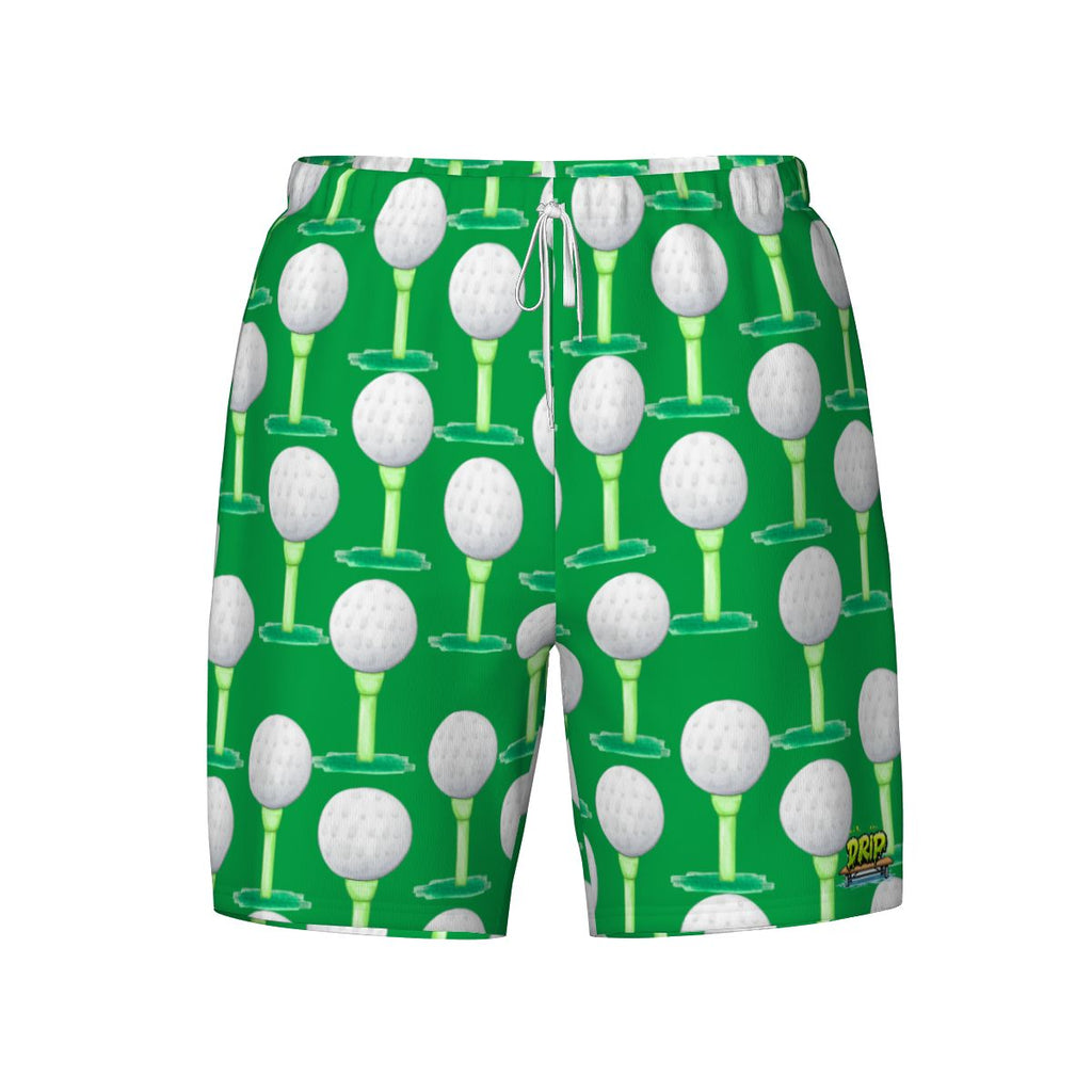 W2W Pro Mesh Hybrid Shorts - Golf Ball and Tee Classic Green
