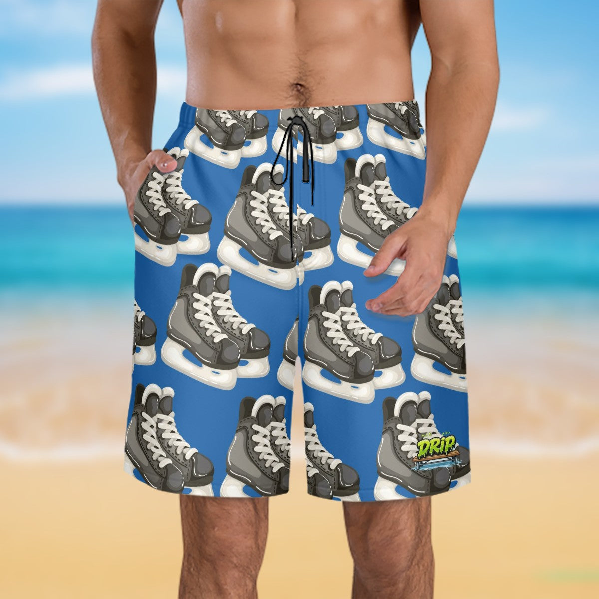 Water to Workout Hybrid Shorts - Hockey Skates Dark Blue