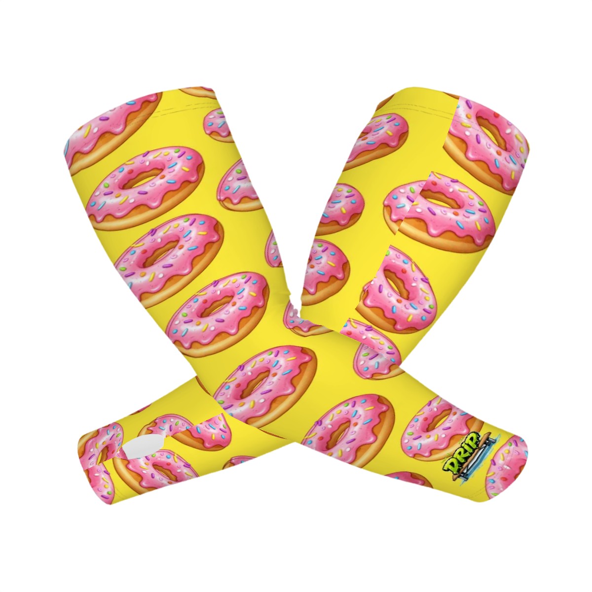 Drip Bench Performance Arm Sleeves - Donuts Yellow