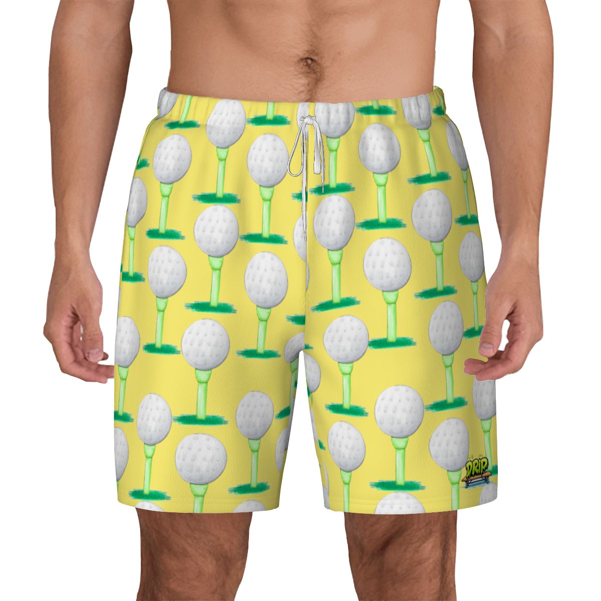 W2W Pro Mesh Hybrid Shorts - Golf Ball and Tee Yellow