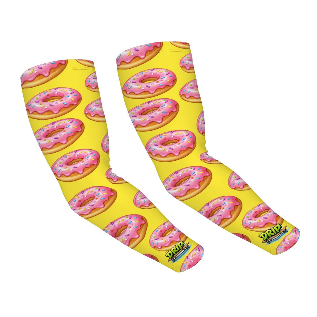 Drip Bench Performance Arm Sleeves - Donuts Yellow