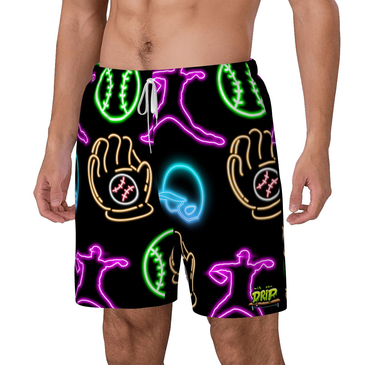 W2W Pro Mesh Hybrid Shorts - Black Neon Lights