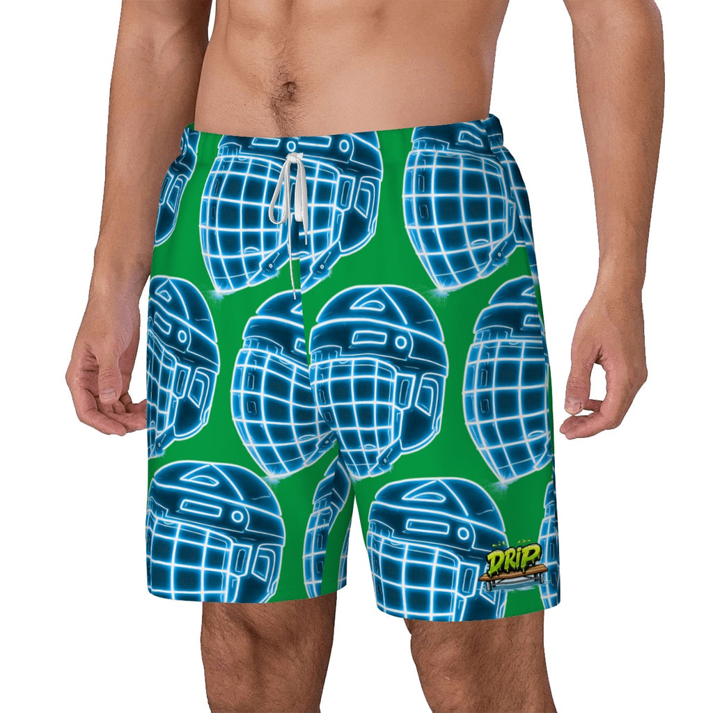 W2W Pro Mesh Hybrid Shorts - Hockey Helmet Neon Blue Green
