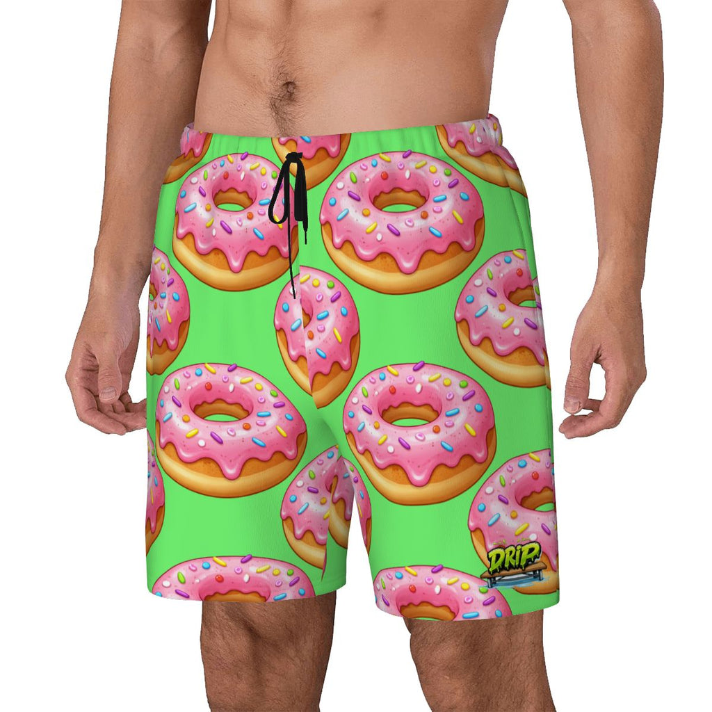 W2W Pro Mesh Hybrid Shorts - Pink Donuts Hot Green