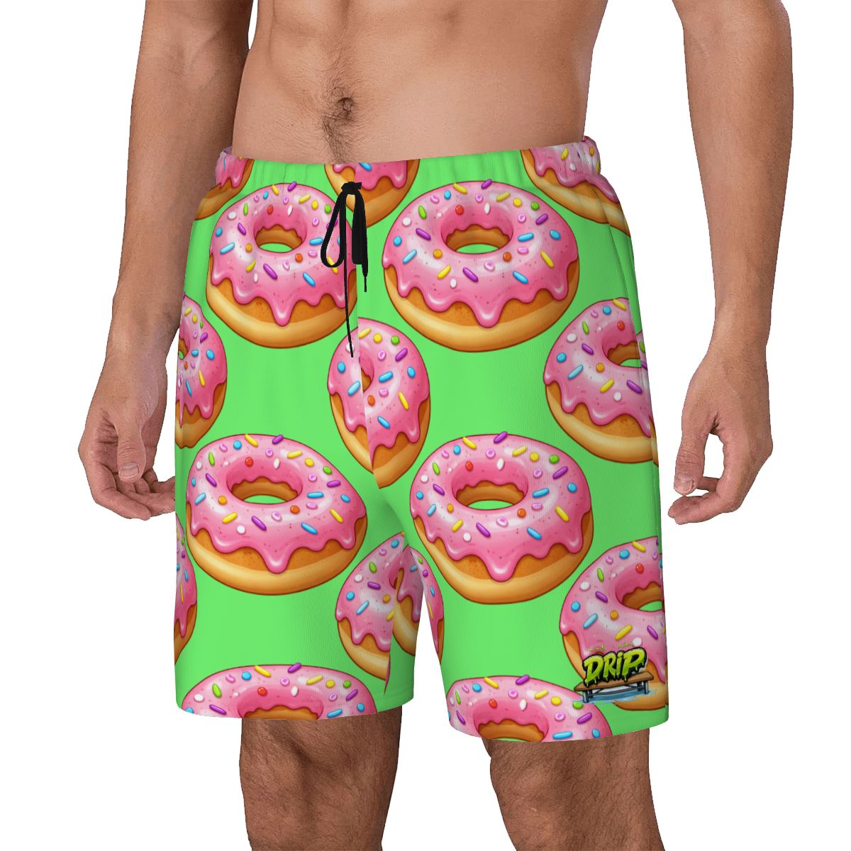 W2W Pro Mesh Hybrid Shorts - Pink Donuts Hot Green