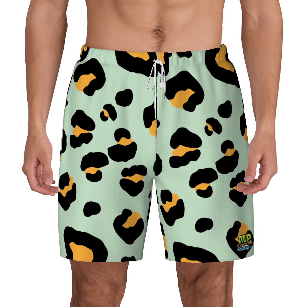 W2W Pro Mesh Hybrid Shorts - Drip Bench Leopard Light Green