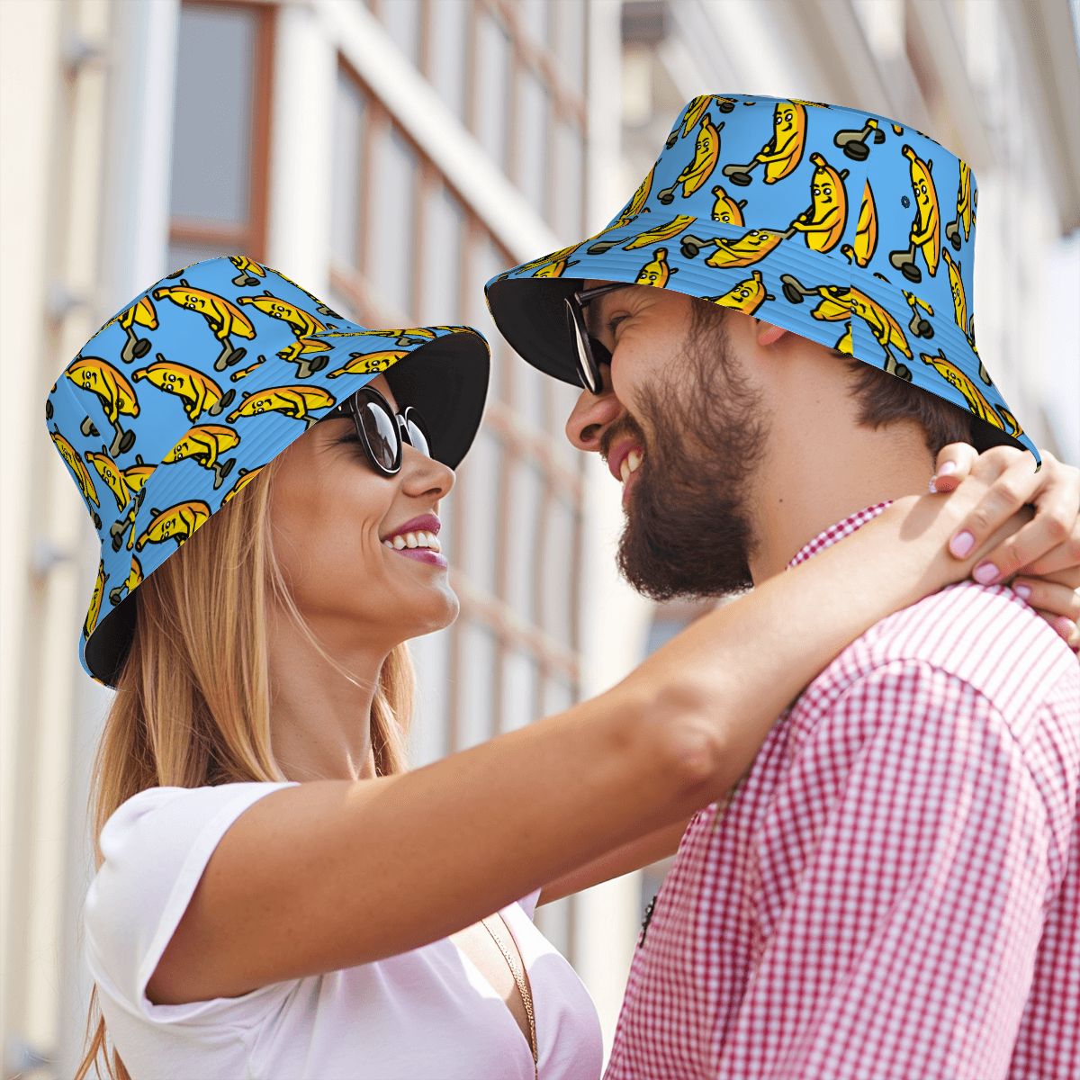 Drip Bucket Hat - Bananas for Hockey Blue
