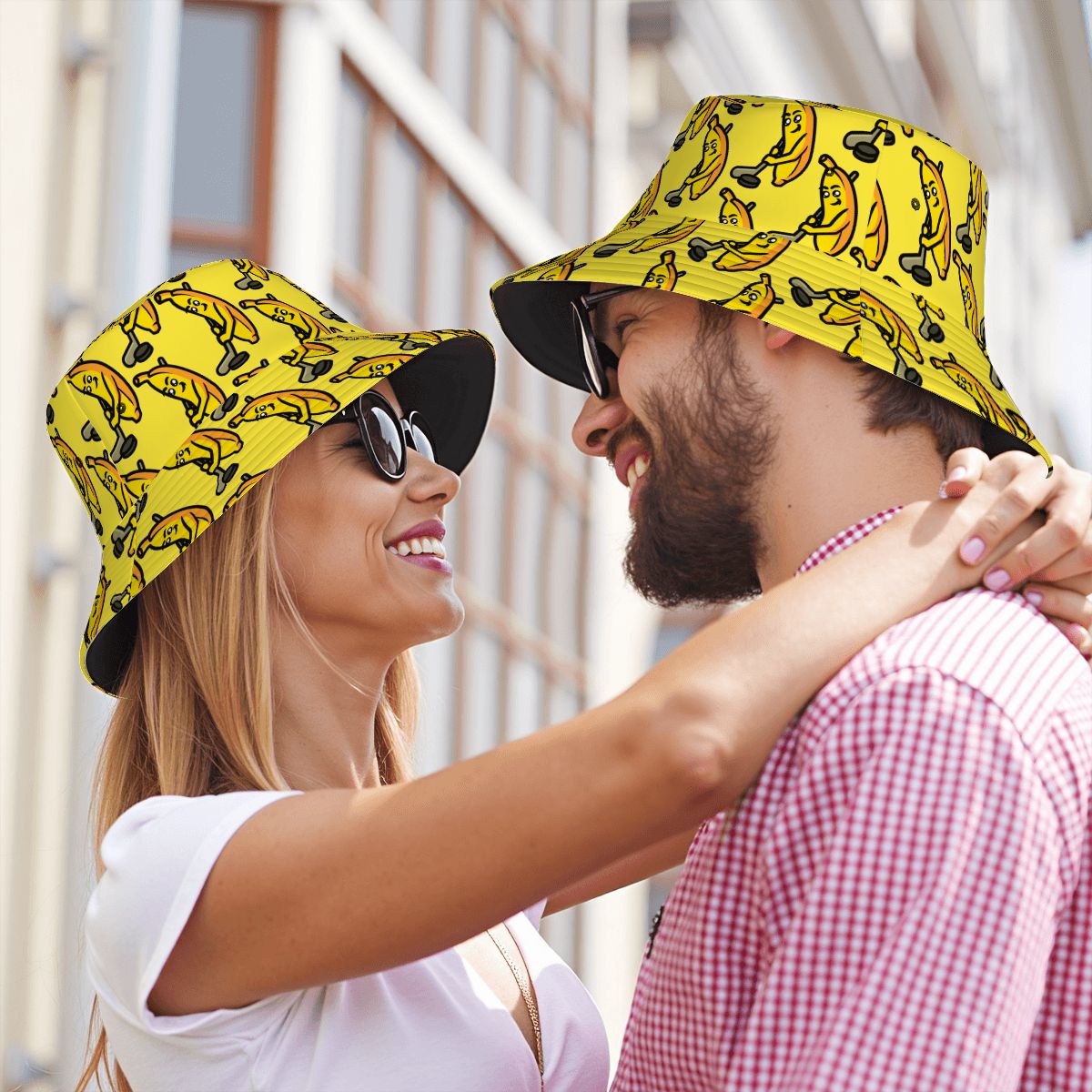 Drip Bucket Hat - Bananas for Hockey Yellow