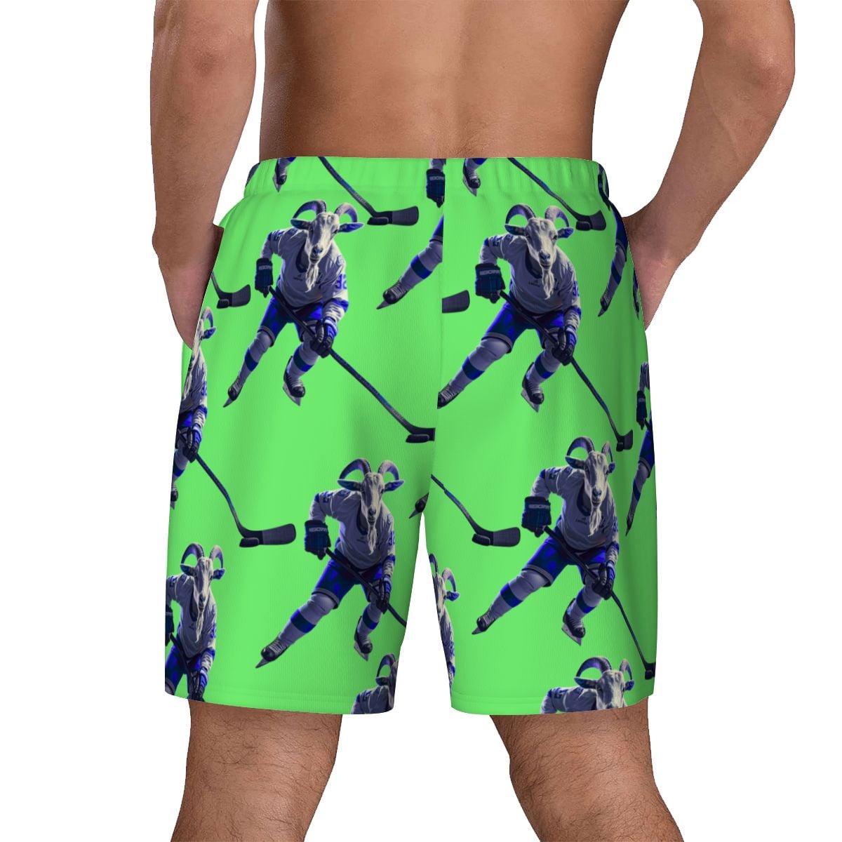 W2W Pro Mesh Hybrid Shorts - The Hockey Goat Hot Green