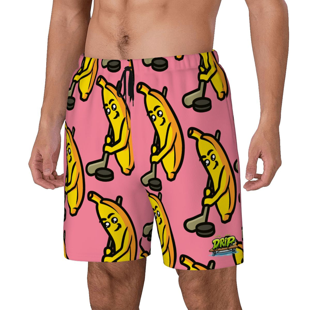 Mesh Shorts - Bananas for Hockey Pink