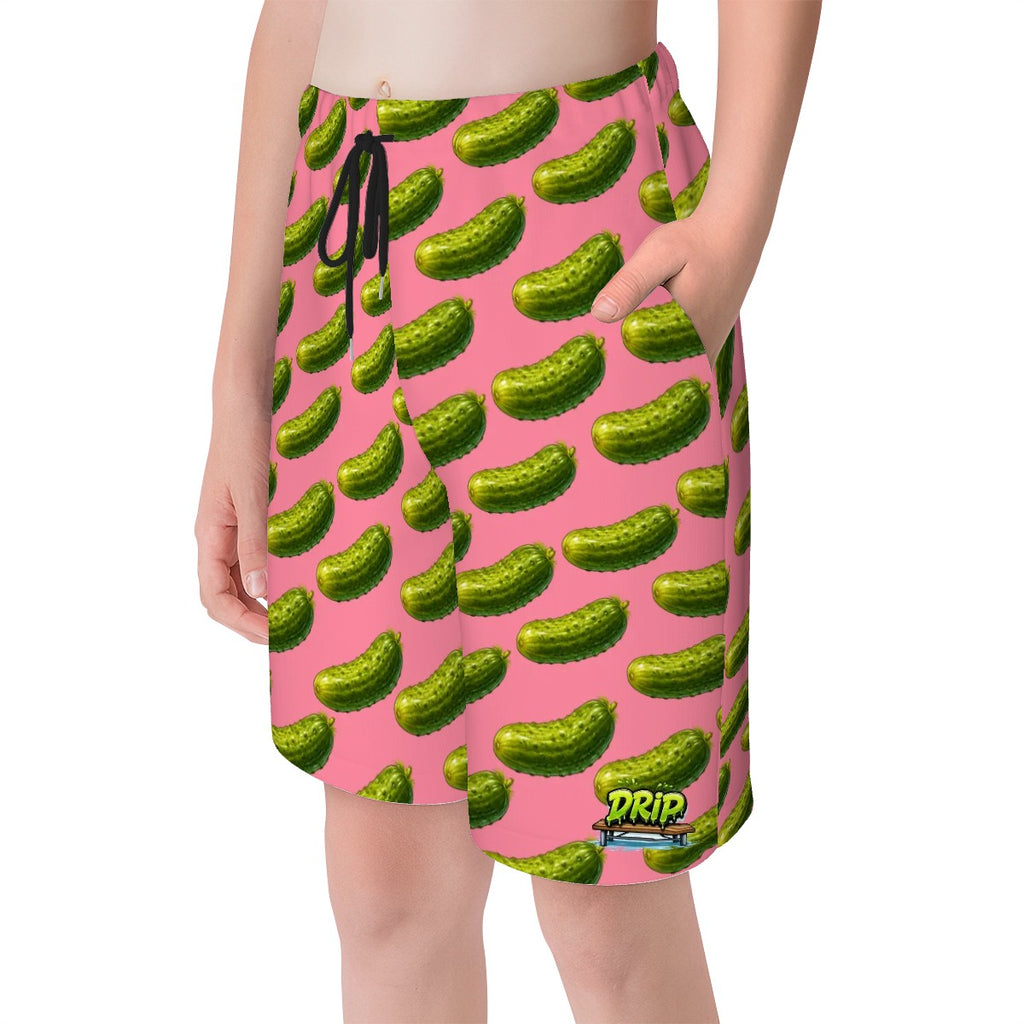 Youth Swim Shorts - Pickled Pink