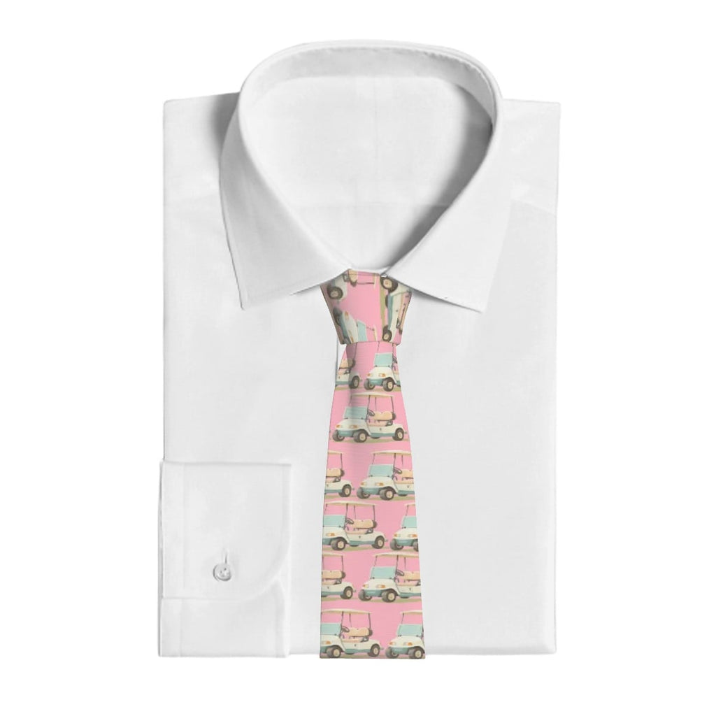 Game Day Tie - Golf Carts Vintage Pink