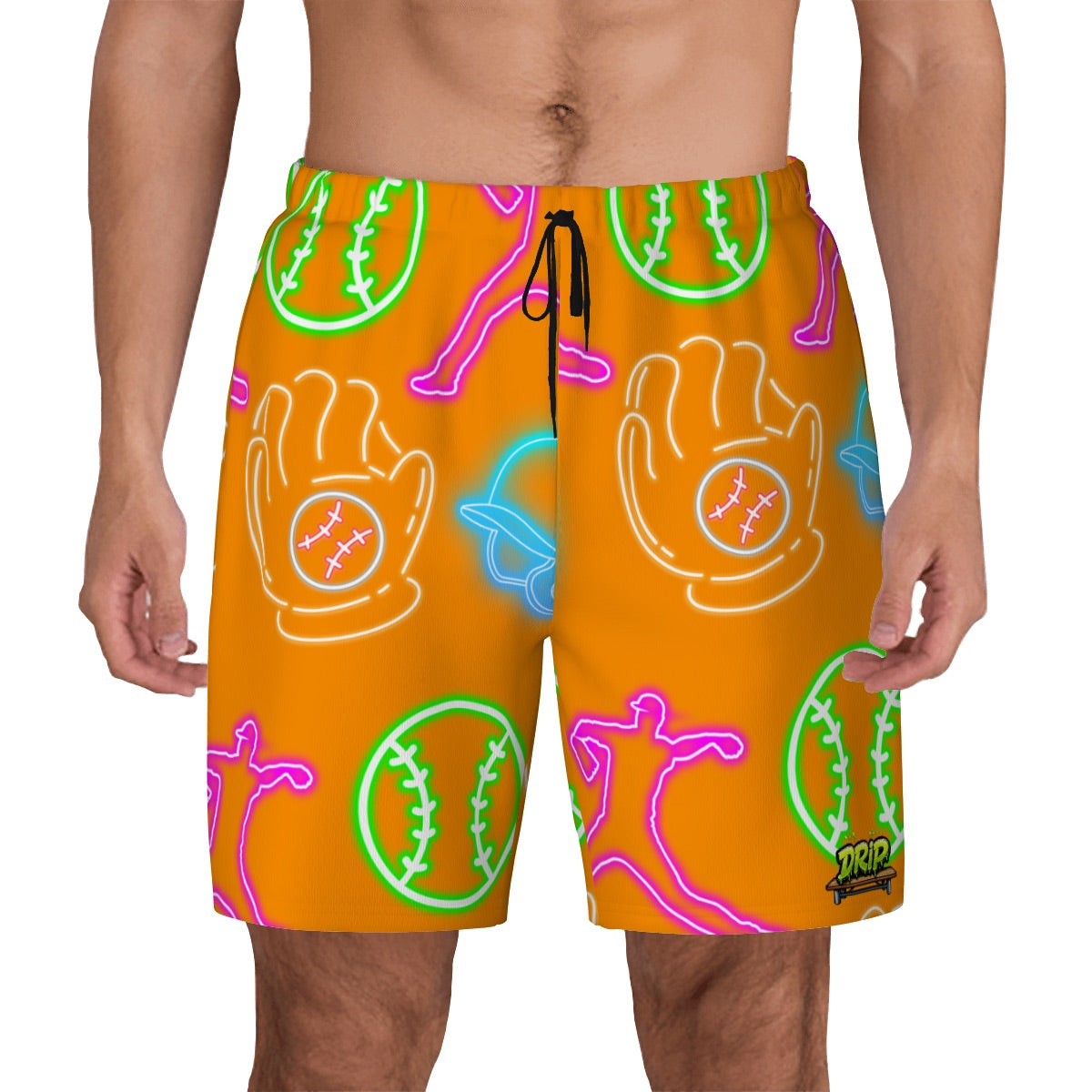 W2W Pro Mesh Hybrid Shorts - Orange Neon Lights