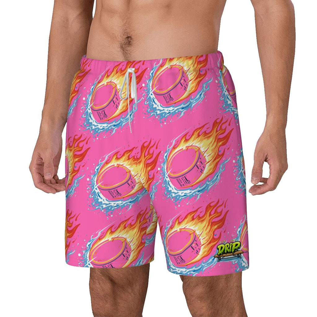 W2W Pro Mesh Hybrid Shorts - Flamin Hockey Pucks Hot Pink