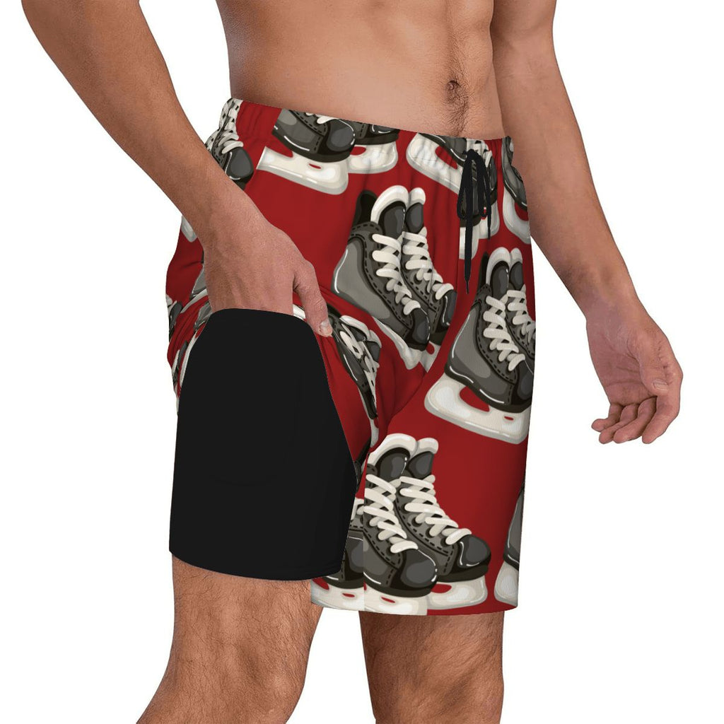 W2W Pro Mesh Hybrid Shorts - Hockey Skates Classic Red