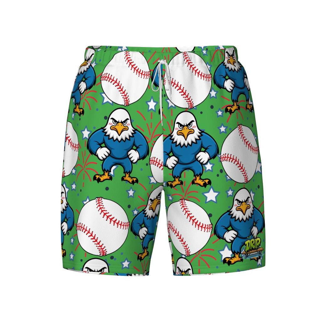 W2W Pro Mesh Hybrid Shorts - Stars and Strikes Green