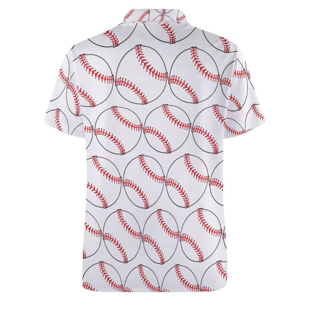 Uncle Golf Shirts - Baseballs White