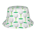Drip Bucket Hat - Golf Ball and Tee White