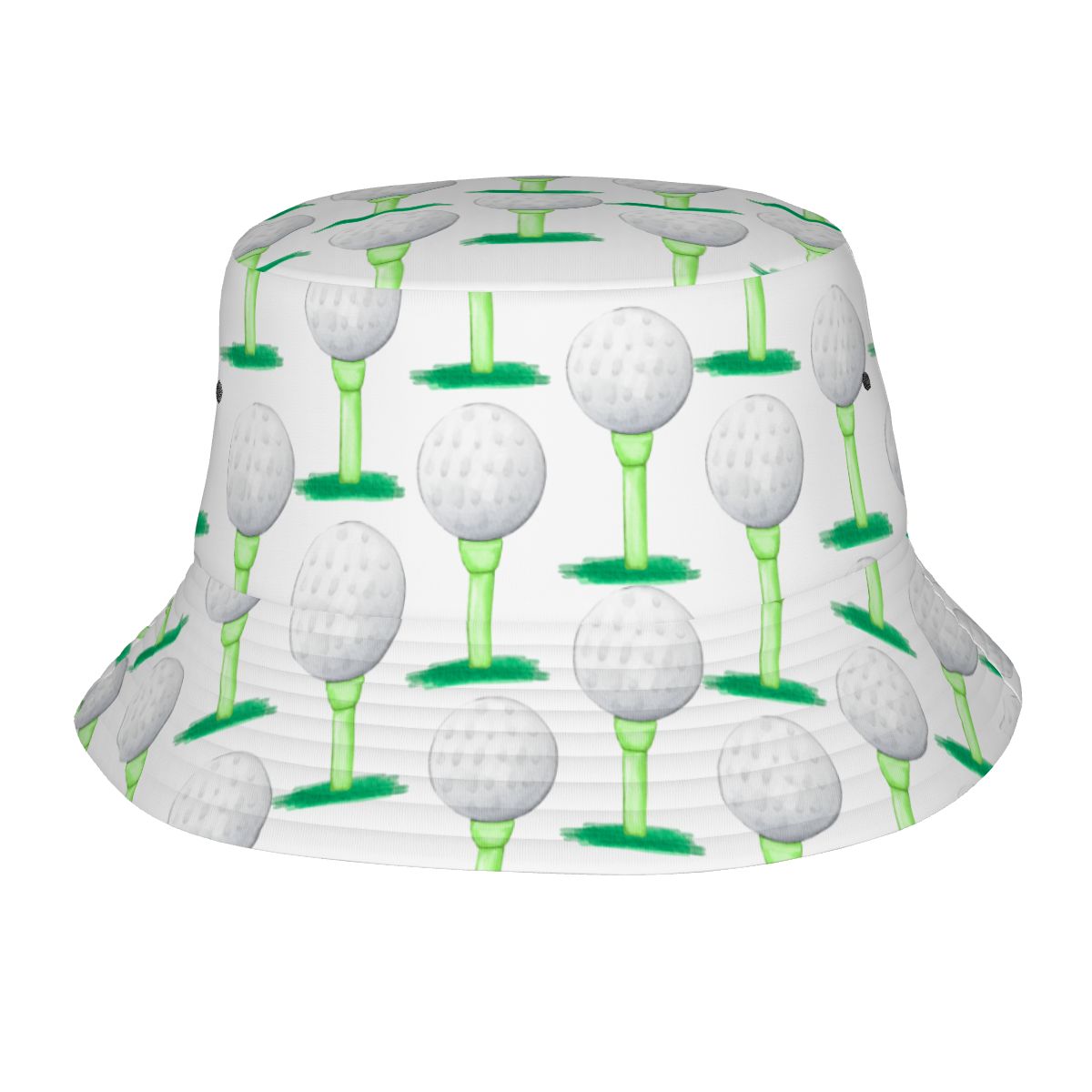 Drip Bucket Hat - Golf Ball and Tee White