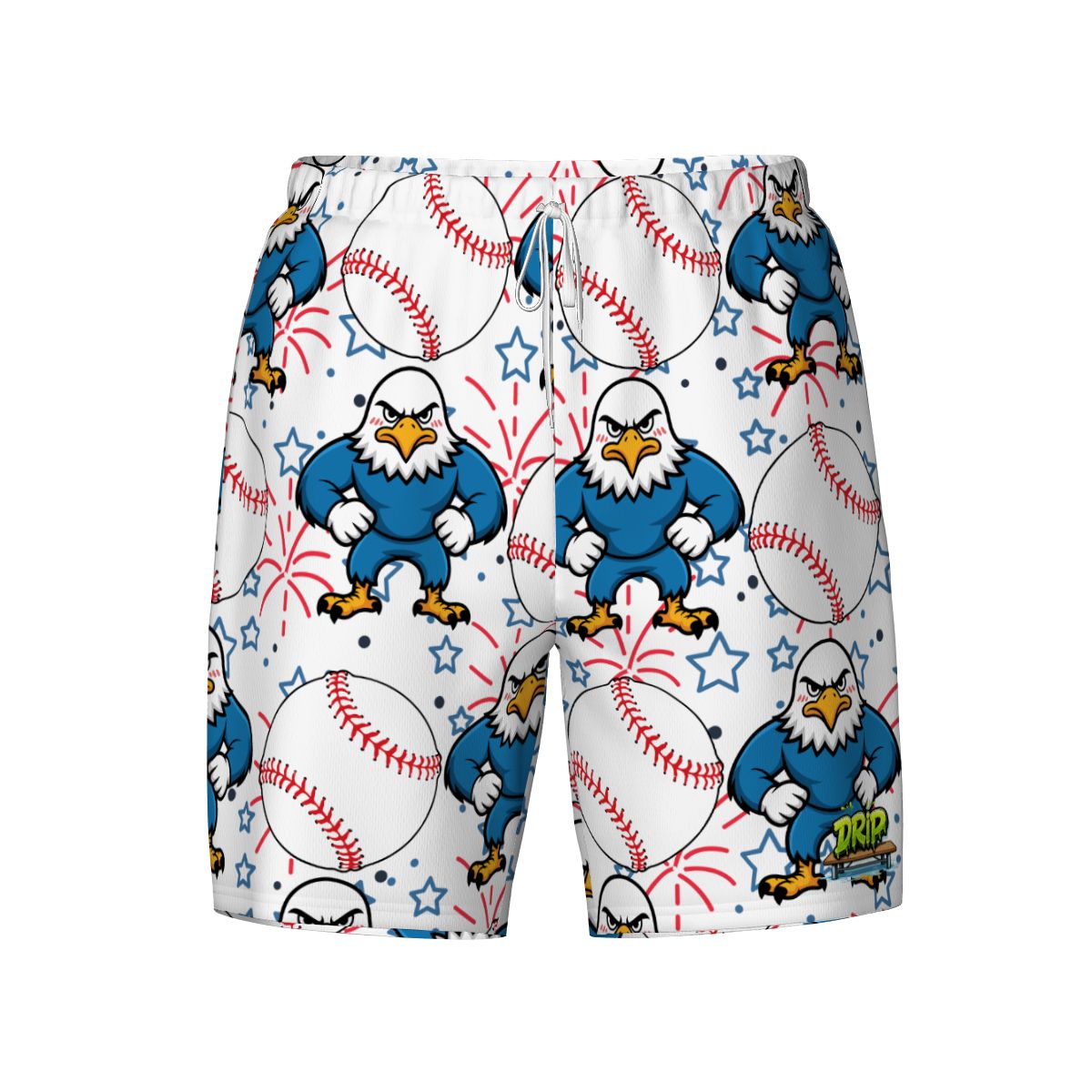 W2W Pro Mesh Hybrid Shorts - Stars and Strikes White