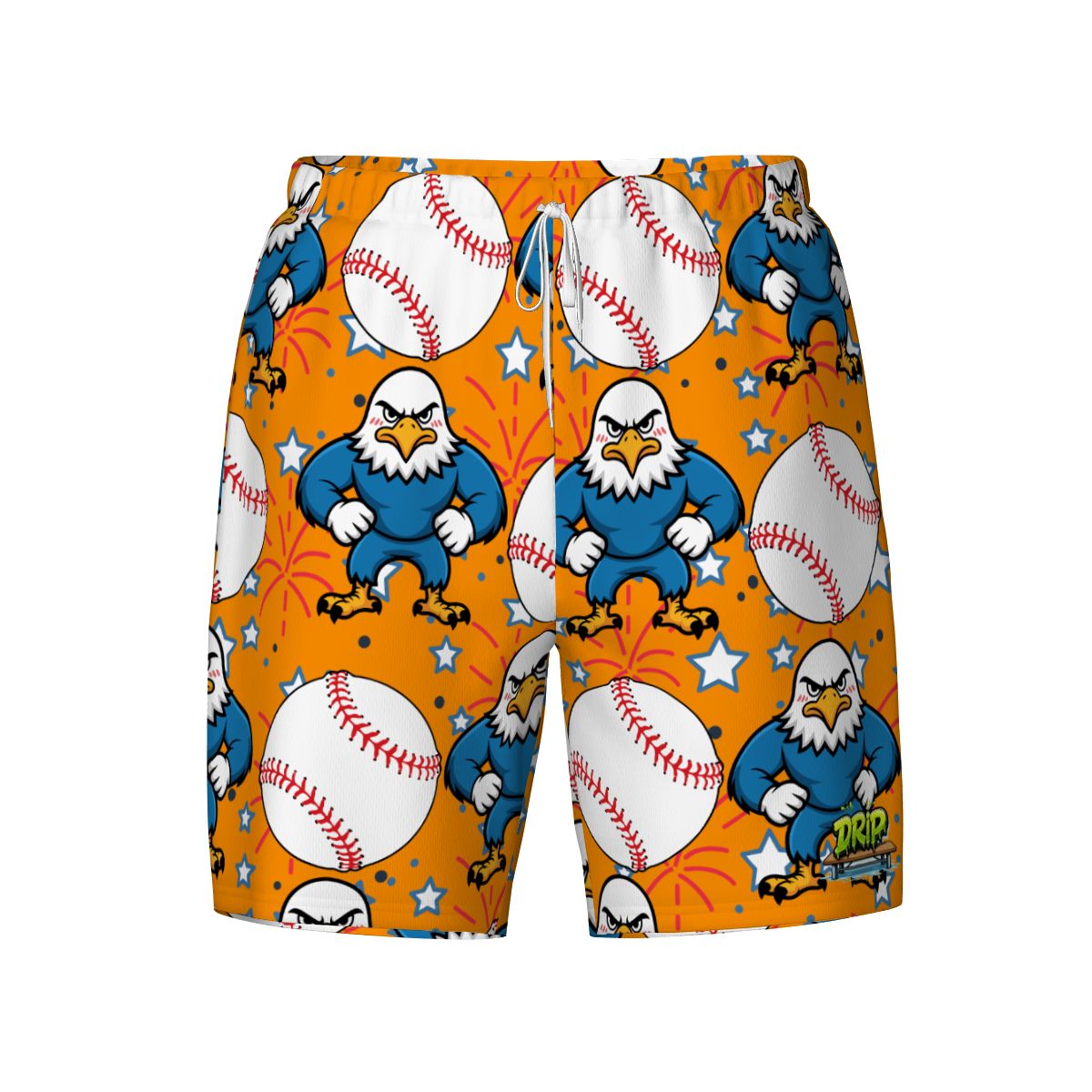 W2W Pro Mesh Hybrid Shorts - Stars and Strikes Orange