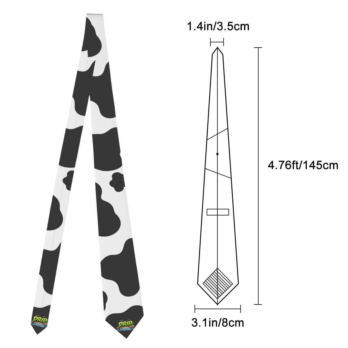 Game Day Tie - Cow Tipping Drip