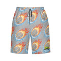 Men/Teen Swim Shorts - Flamin Hockey Pucks Grey