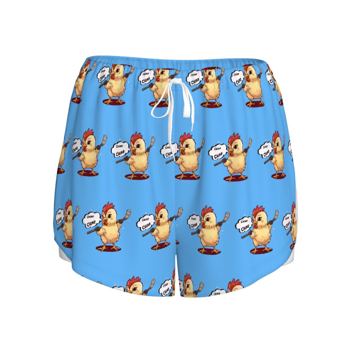 Drip Bench Women's Shorts - Hockey Chirp Chirp Blue
