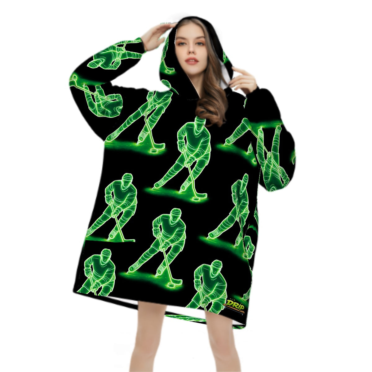 Adult Blanket Sweatshirt - Hockey Guys Black
