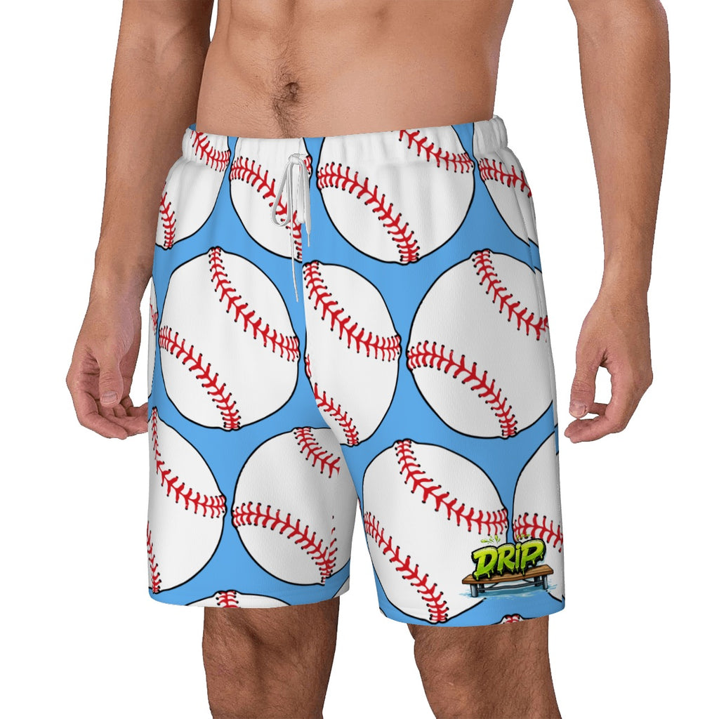 W2W Pro Mesh Hybrid Shorts - Blue Classic Baseballs