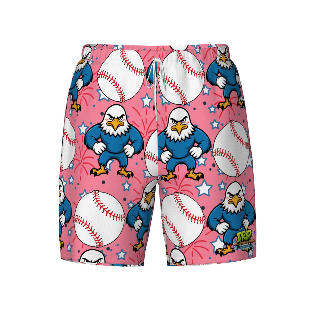 W2W Pro Mesh Hybrid Shorts - Stars and Strikes Pink