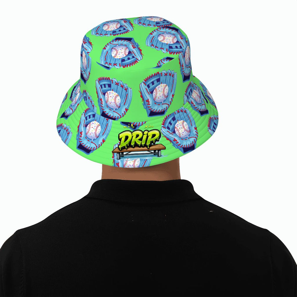 Drip Bucket Hat - Baseball Sprinkles Drip Hot Green