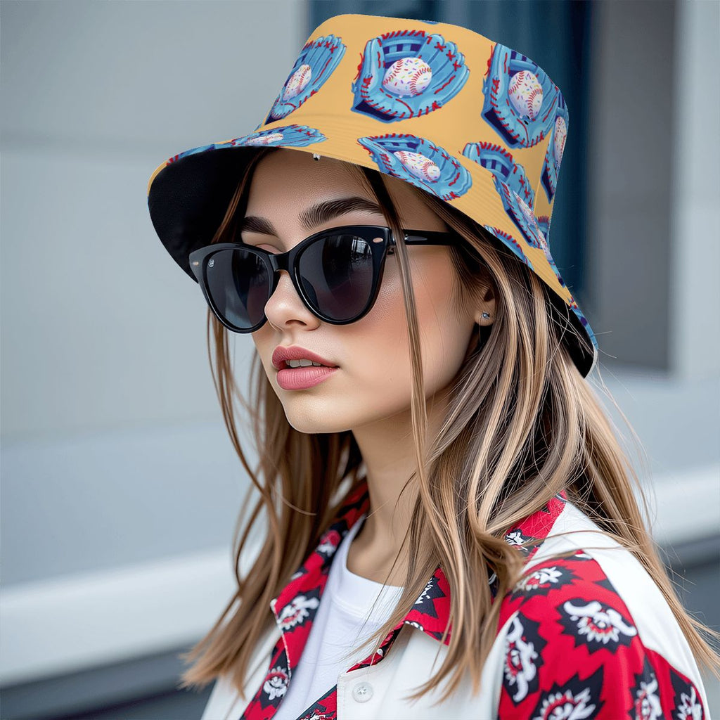 Drip Bucket Hat - Baseball Sprinkles Drip Sherbert Orange