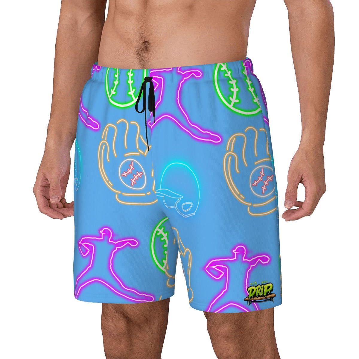 W2W Pro Mesh Hybrid Shorts - Sky Blue Neon Lights