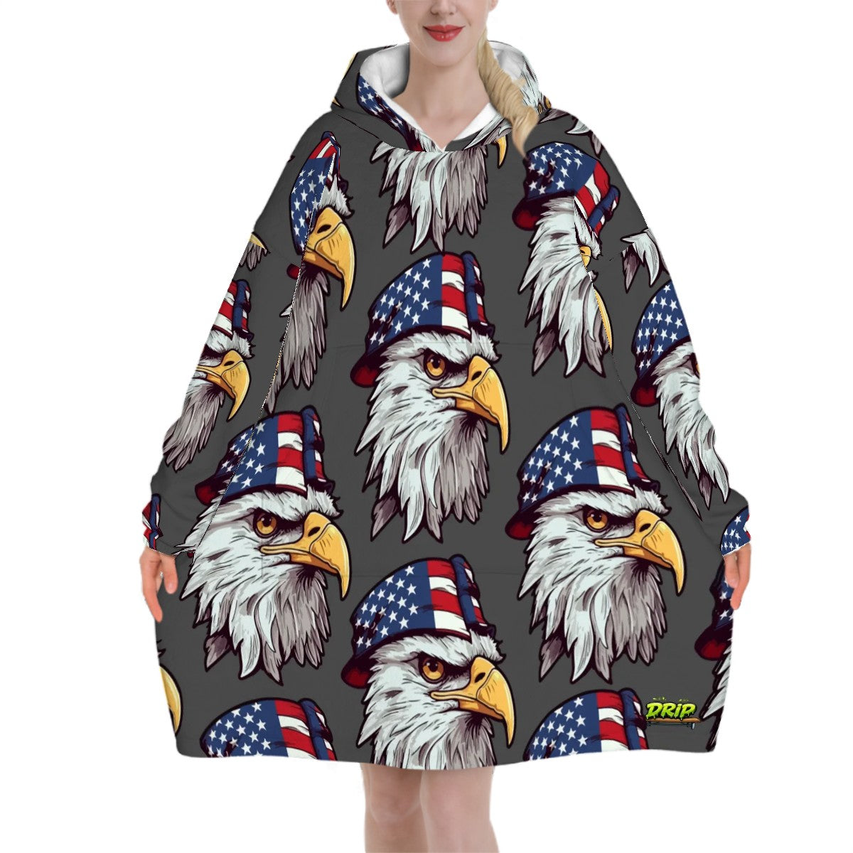 Adult Blanket Sweatshirt - Eagles Fly Charcoal