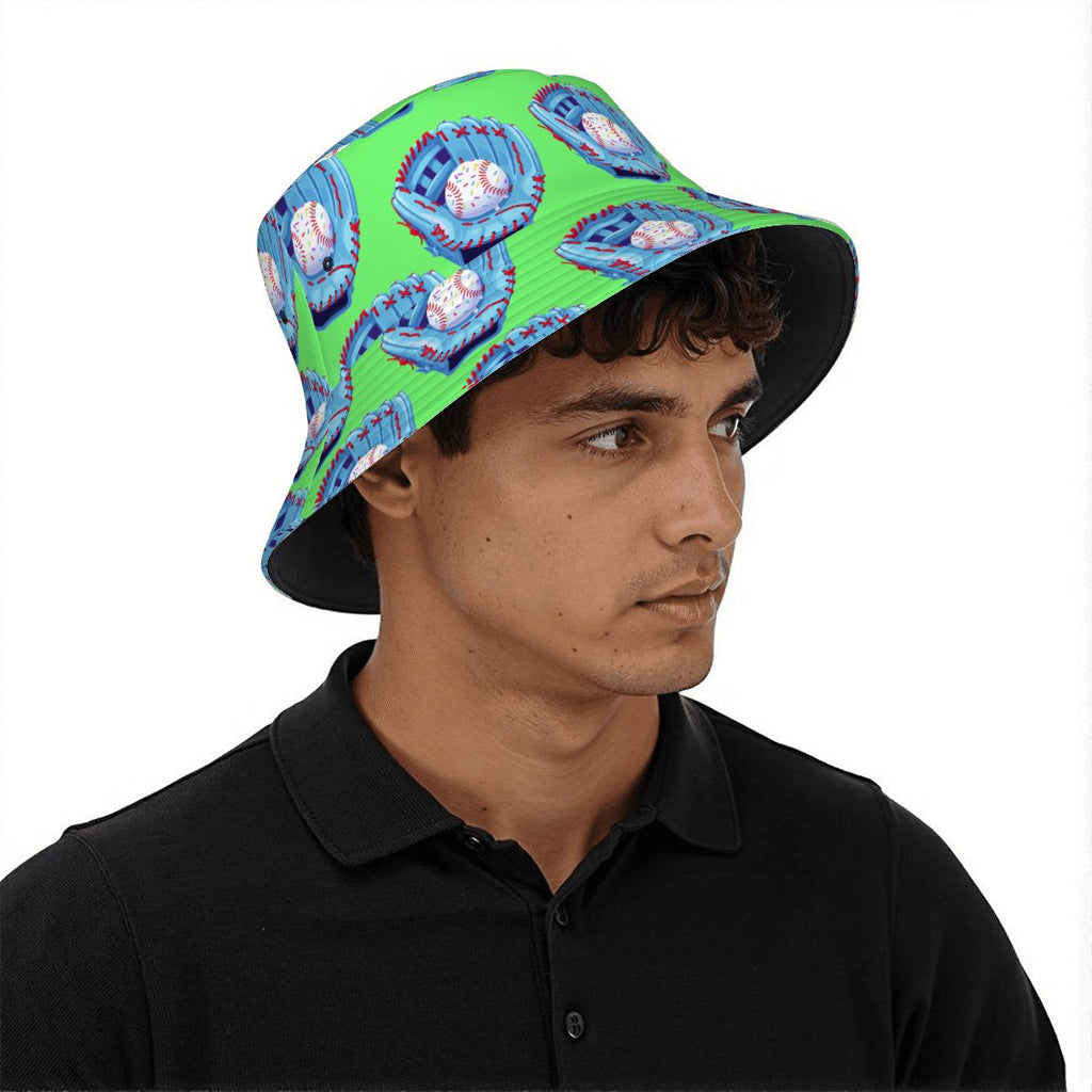 Drip Bucket Hat - Baseball Sprinkles Drip Hot Green