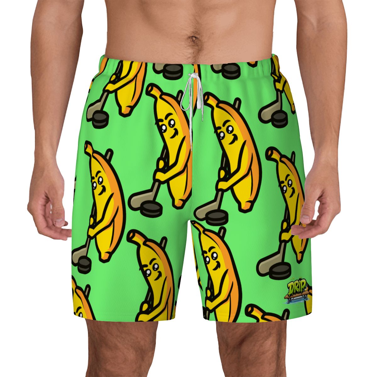 W2W Pro Mesh Hybrid Shorts - Bananas for Hockey Hot Green