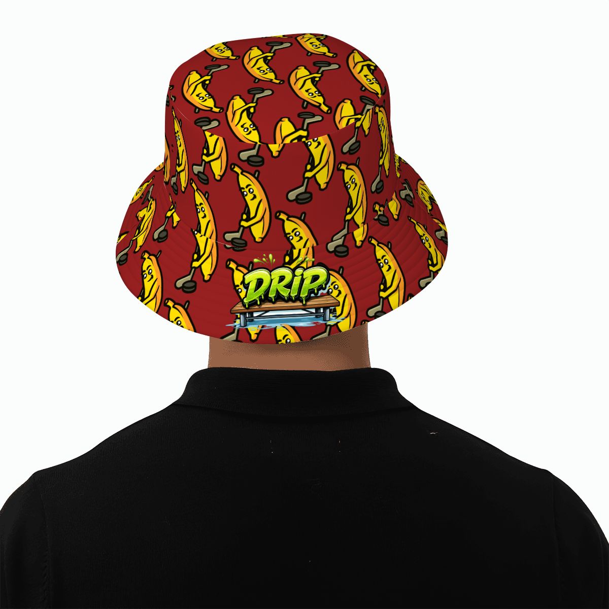 Drip Bucket Hat - Bananas for Hockey Classic Red
