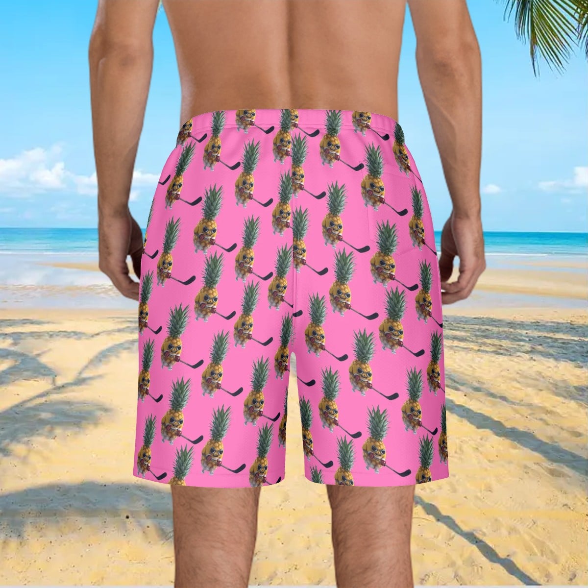 Men/Teen Swim Shorts - Piney Snipes Pink