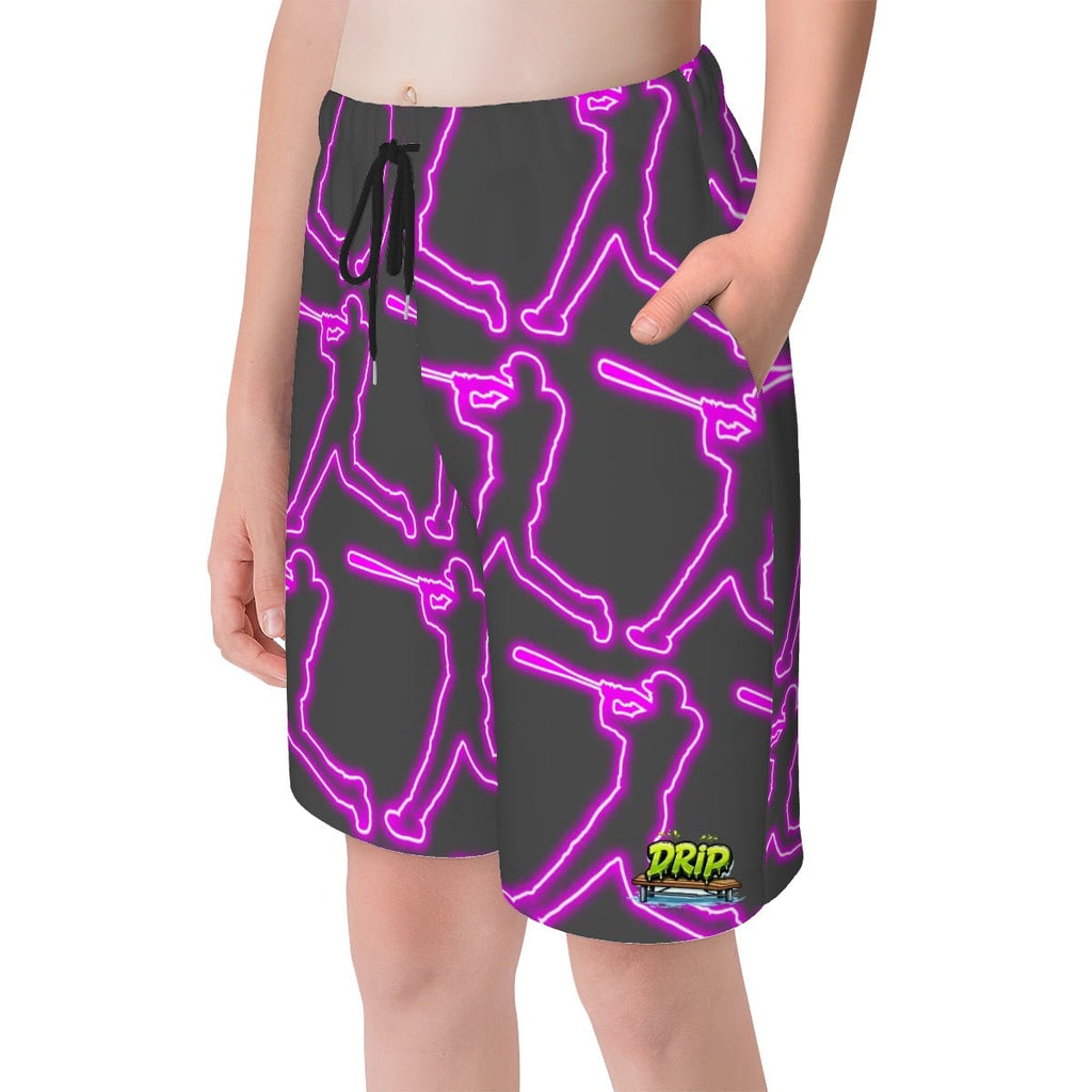 Youth Swim Shorts - Swing Batter Charcoal