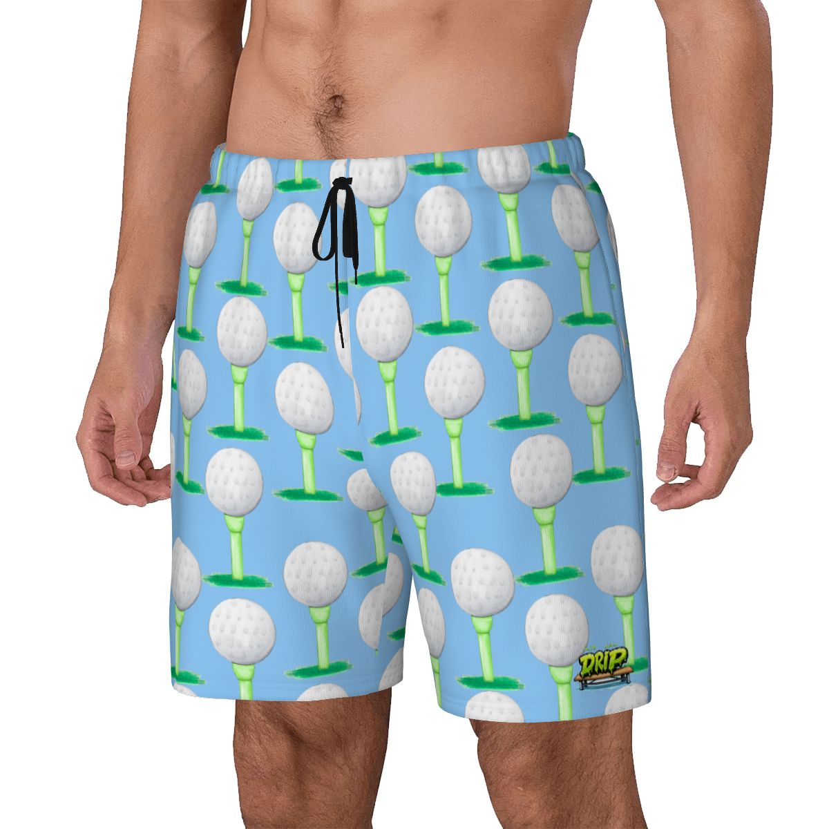 W2W Pro Mesh Hybrid Shorts - Golf Ball and Tee Ice Blue