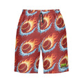 Men/Teen Swim Shorts - Flamin Hockey Pucks Classic Red
