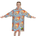 Youth Blanket Sweatshirt - Flamin Hockey Pucks Grey