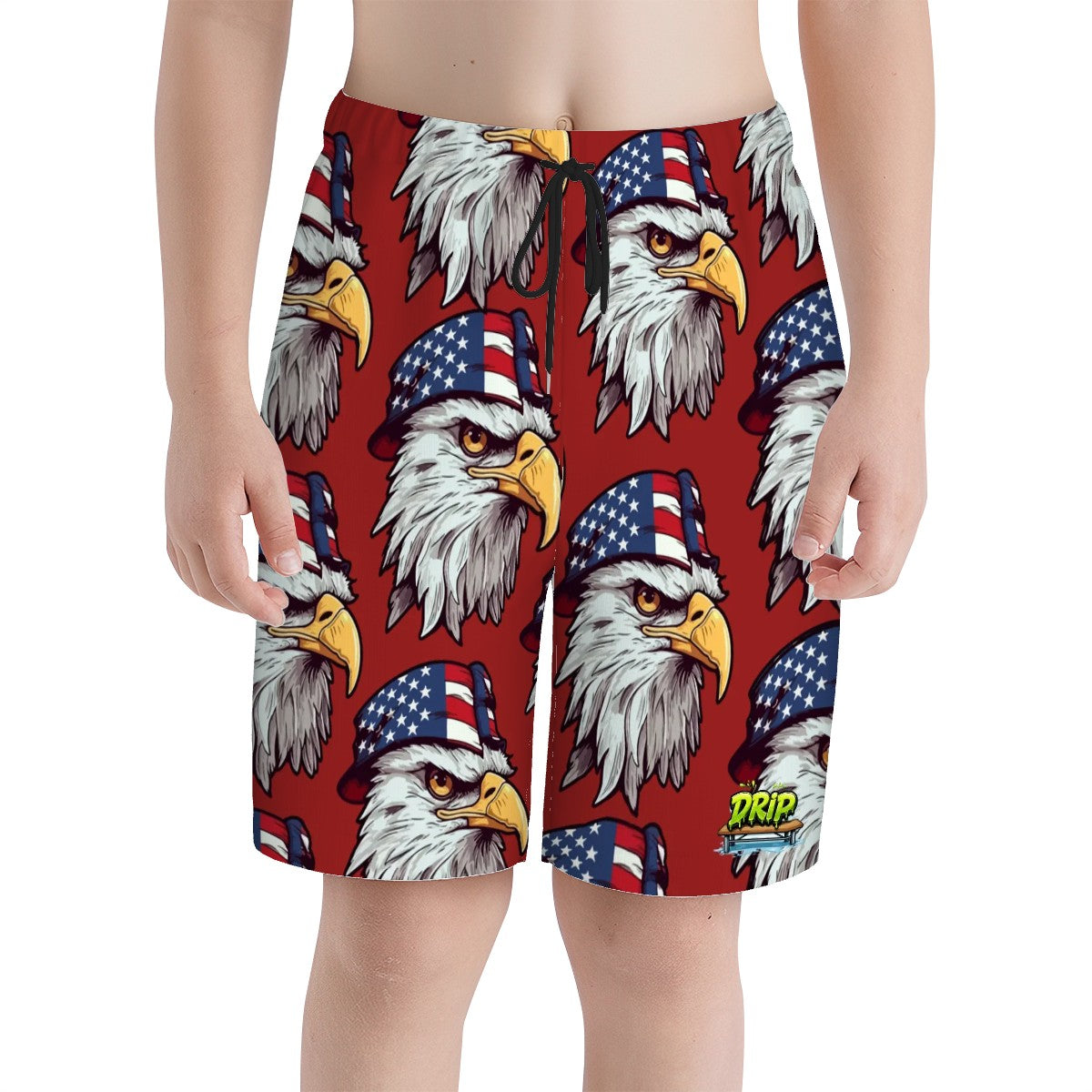 Youth Swim Shorts - Eagles Fly Classic Red