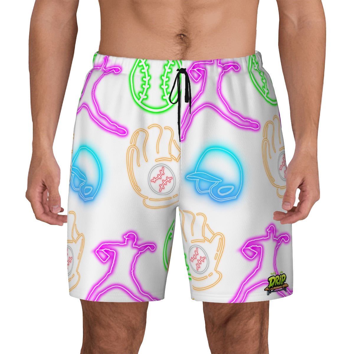 W2W Pro Mesh Hybrid Shorts - White Neon Lights