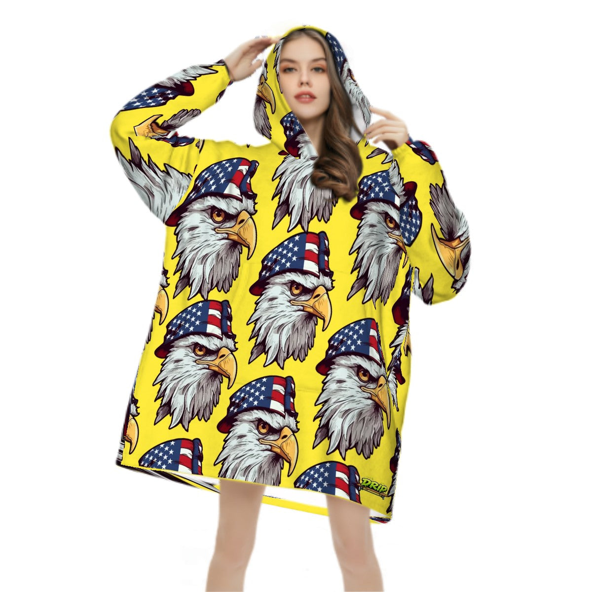 Adult Blanket Sweatshirt - Eagles Fly Yellow
